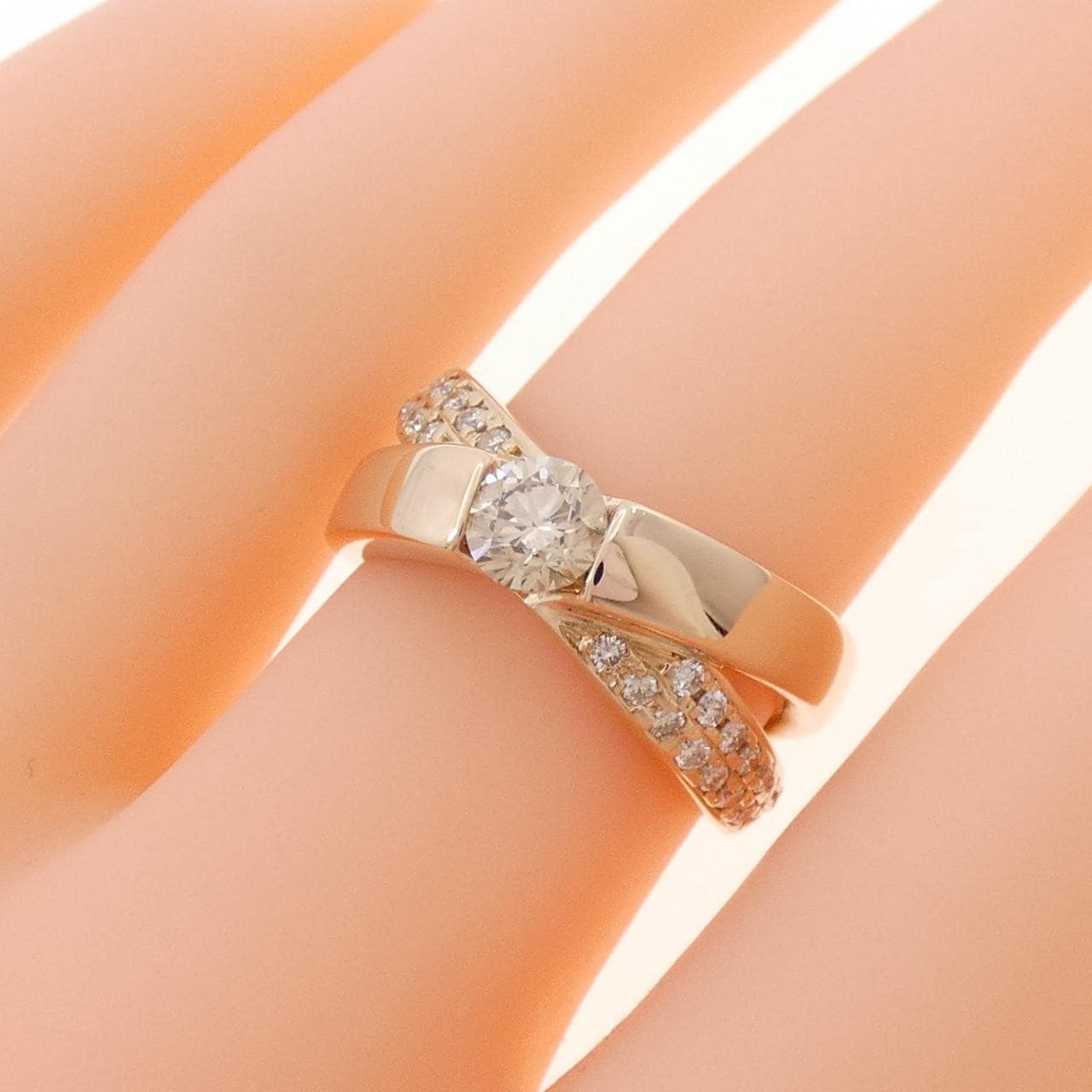 K18PG ダイヤモンド リング 0.56CT