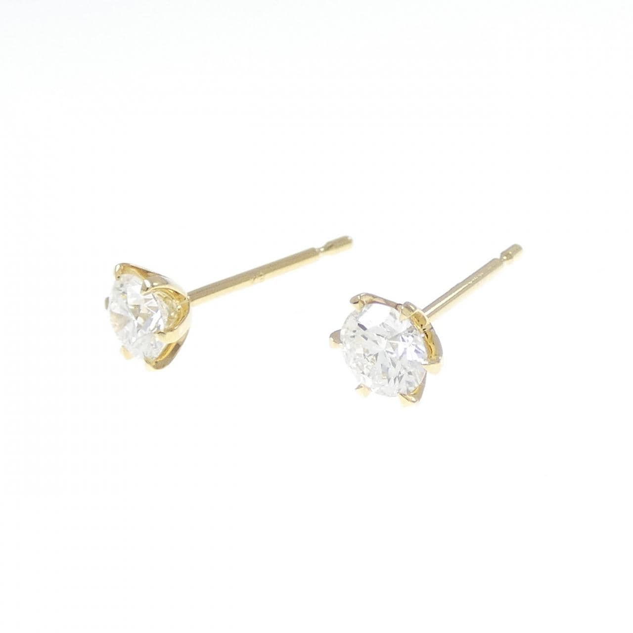 【リメイク】K18YG/ST ダイヤモンド ピアス 0.272CT 0.278CT E-F VS2 EXT