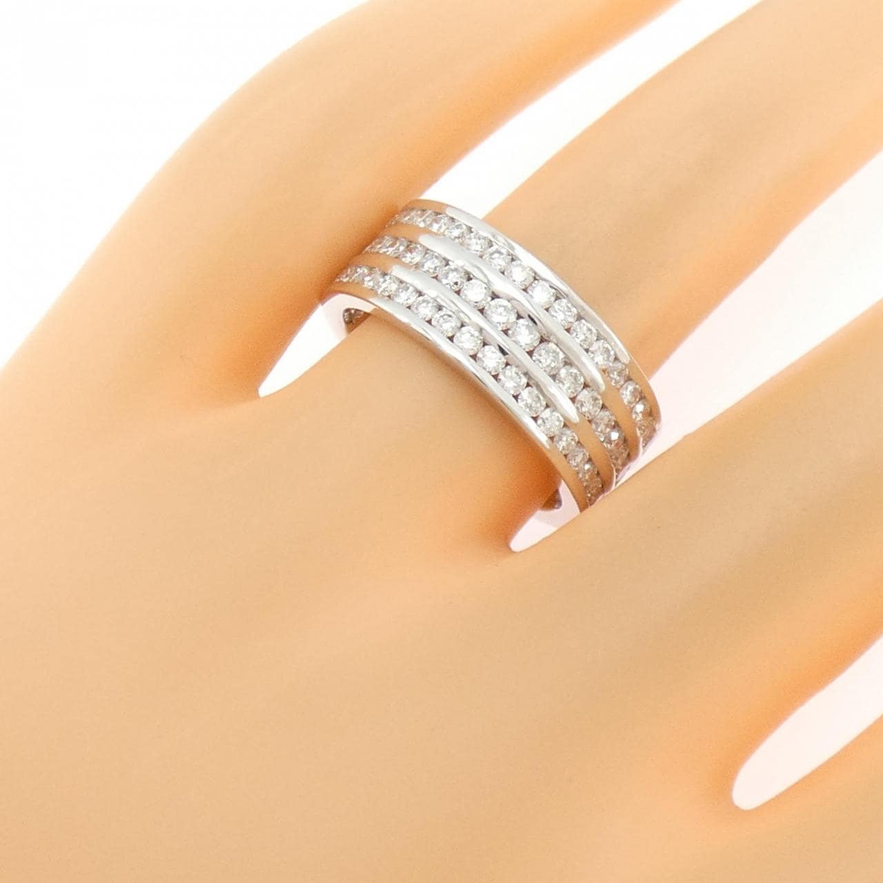 K18WG フルエタニティ ダイヤモンド リング