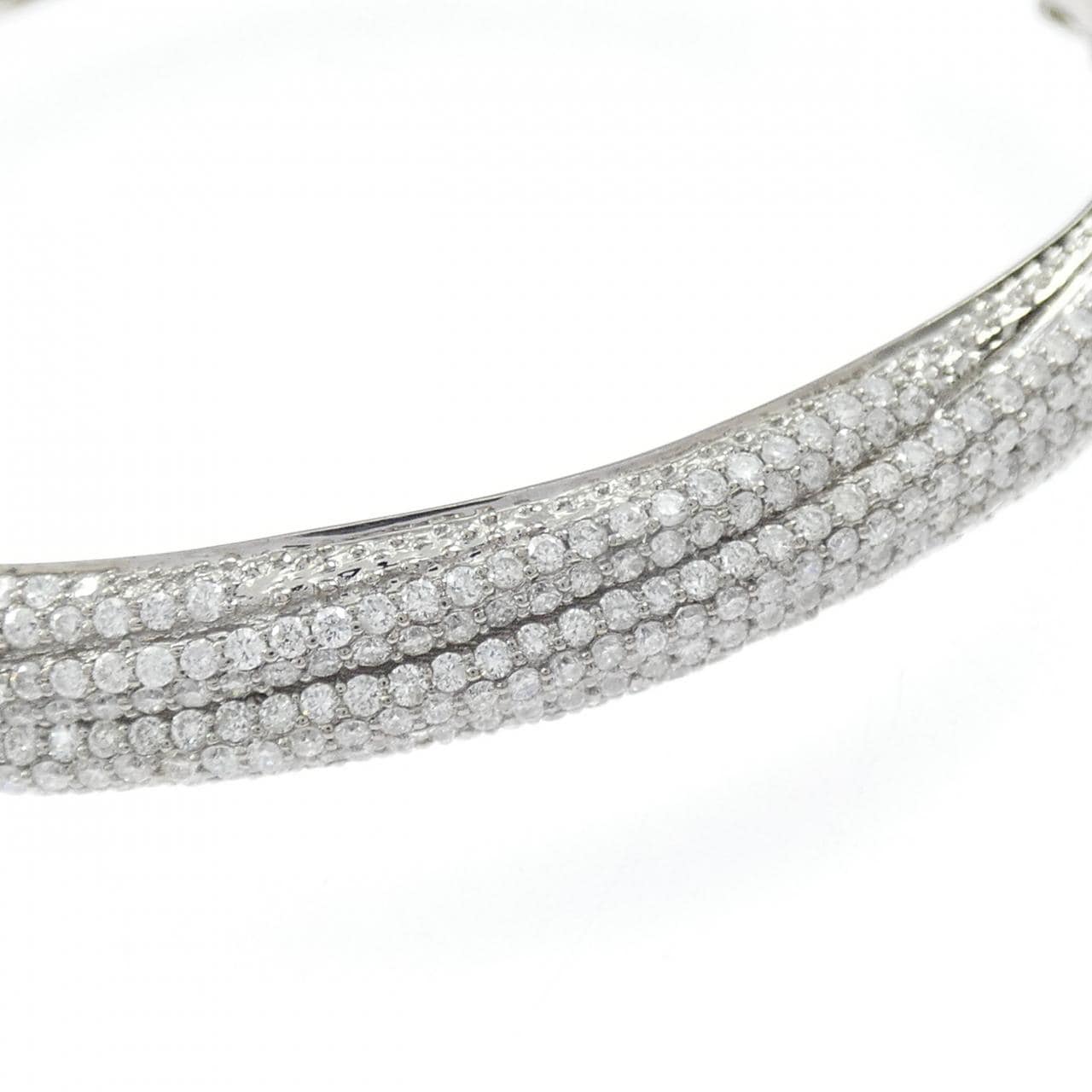 K18WG ダイヤモンド バングル 2.55CT