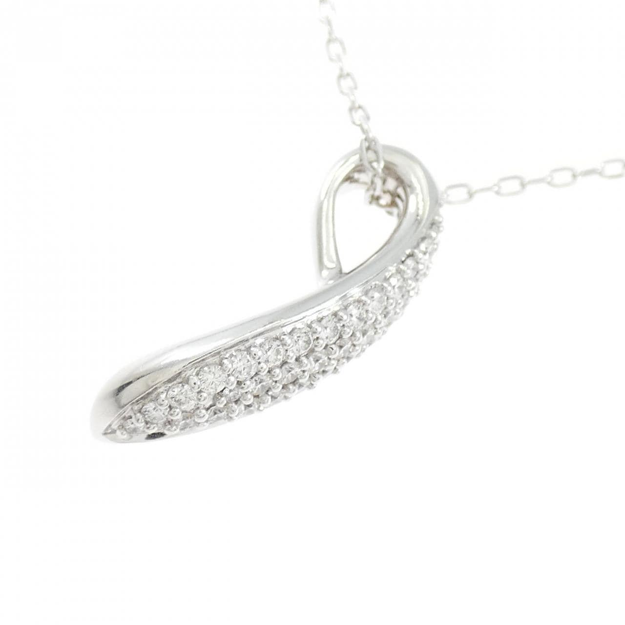750WG/K18WG ダイヤモンド ネックレス 0.11CT