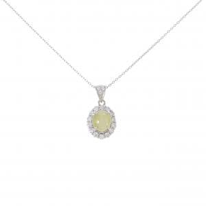 PT900/PT850 クリソベリルキャッツアイ ネックレス 2.08CT
