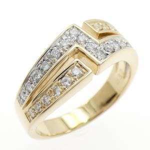 K18YG/K18WG ダイヤモンド リング 0.32CT