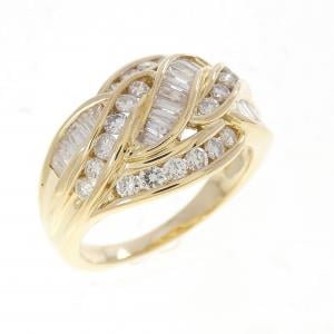 18KYG ダイヤモンド リング 0.59CT