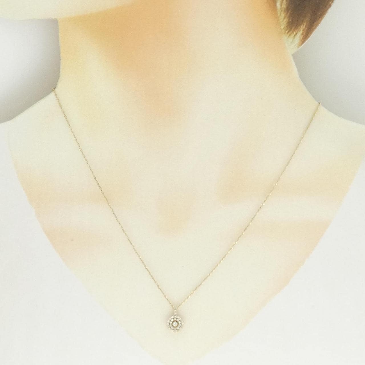 K18YG ダイヤモンド ネックレス 0.21CT