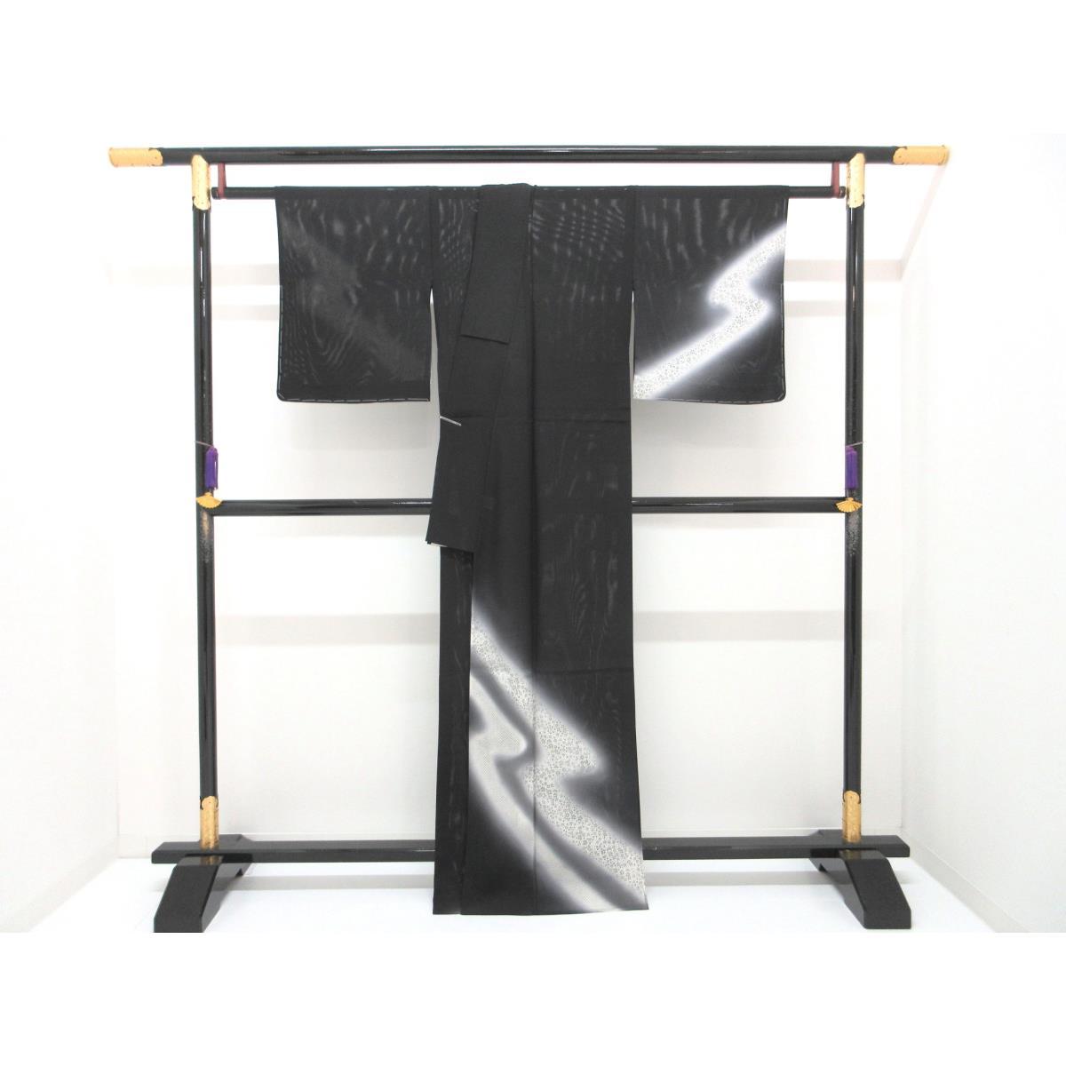 【未使用品】単衣　駒絽訪問着　友禅加工ボカシ染