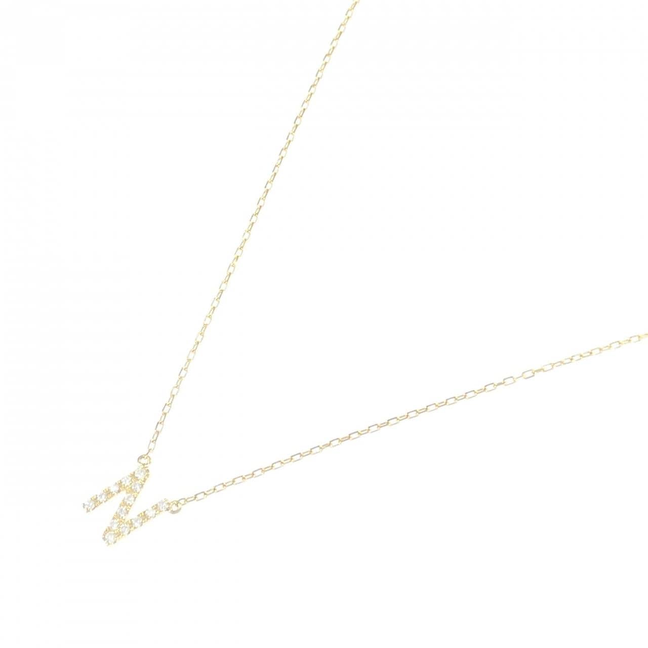 アーカー イニシャル ネックレス 0.05CT