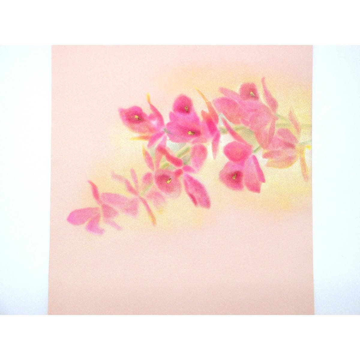 名古屋帯　塩瀬染帯　友禅金彩加工