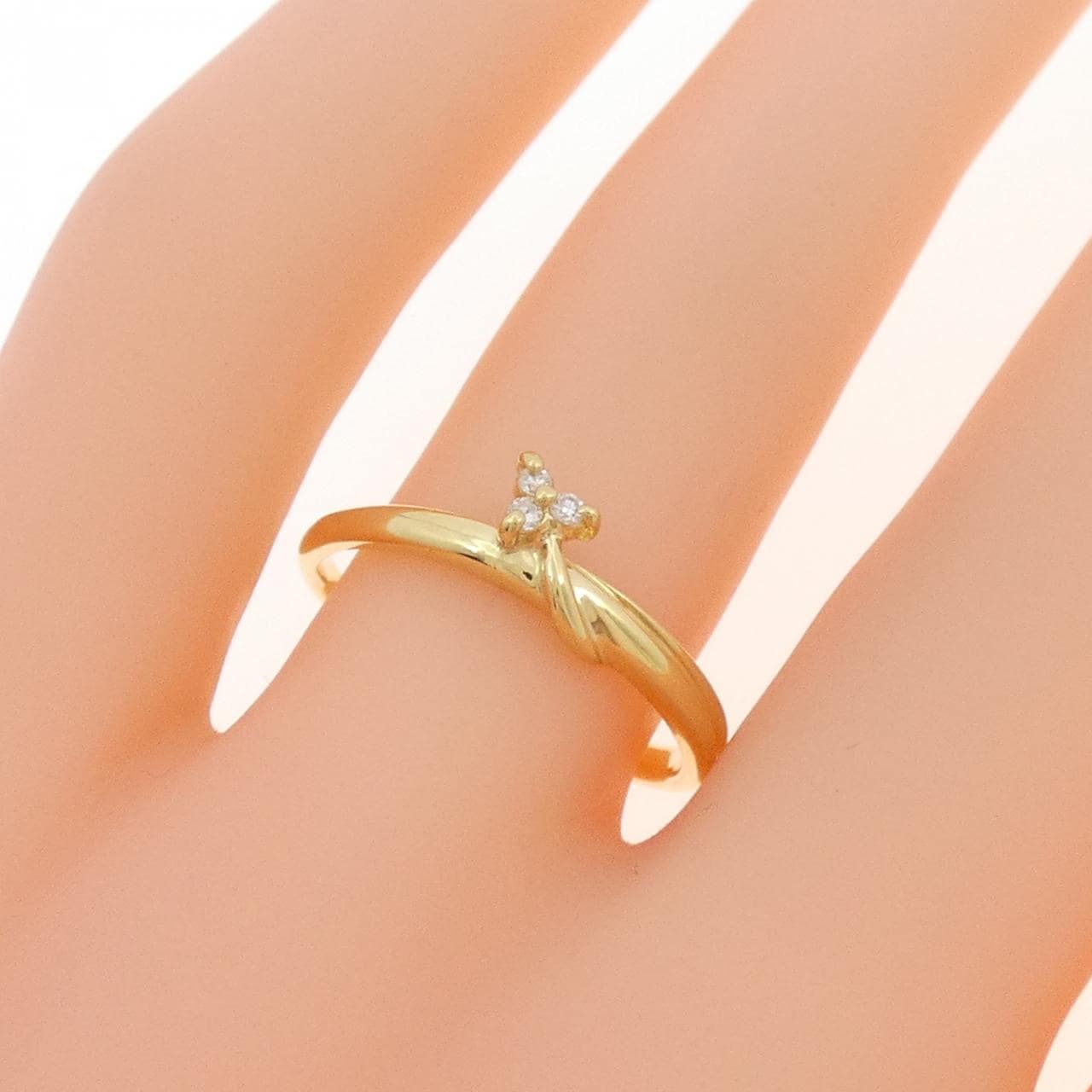 K18YG ダイヤモンド リング 0.03CT