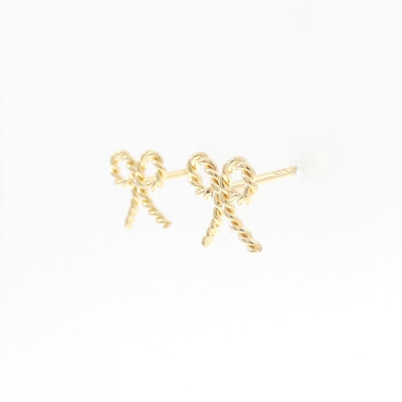 K18YG リボン ピアス