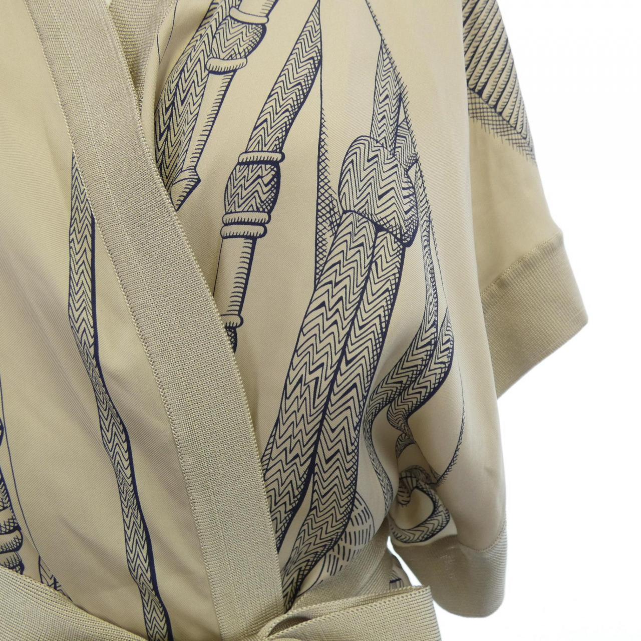 エルメス HERMES ZOUAVES ET DRAGONS *17-7762 ツイルレーヌ ロングカーディガン