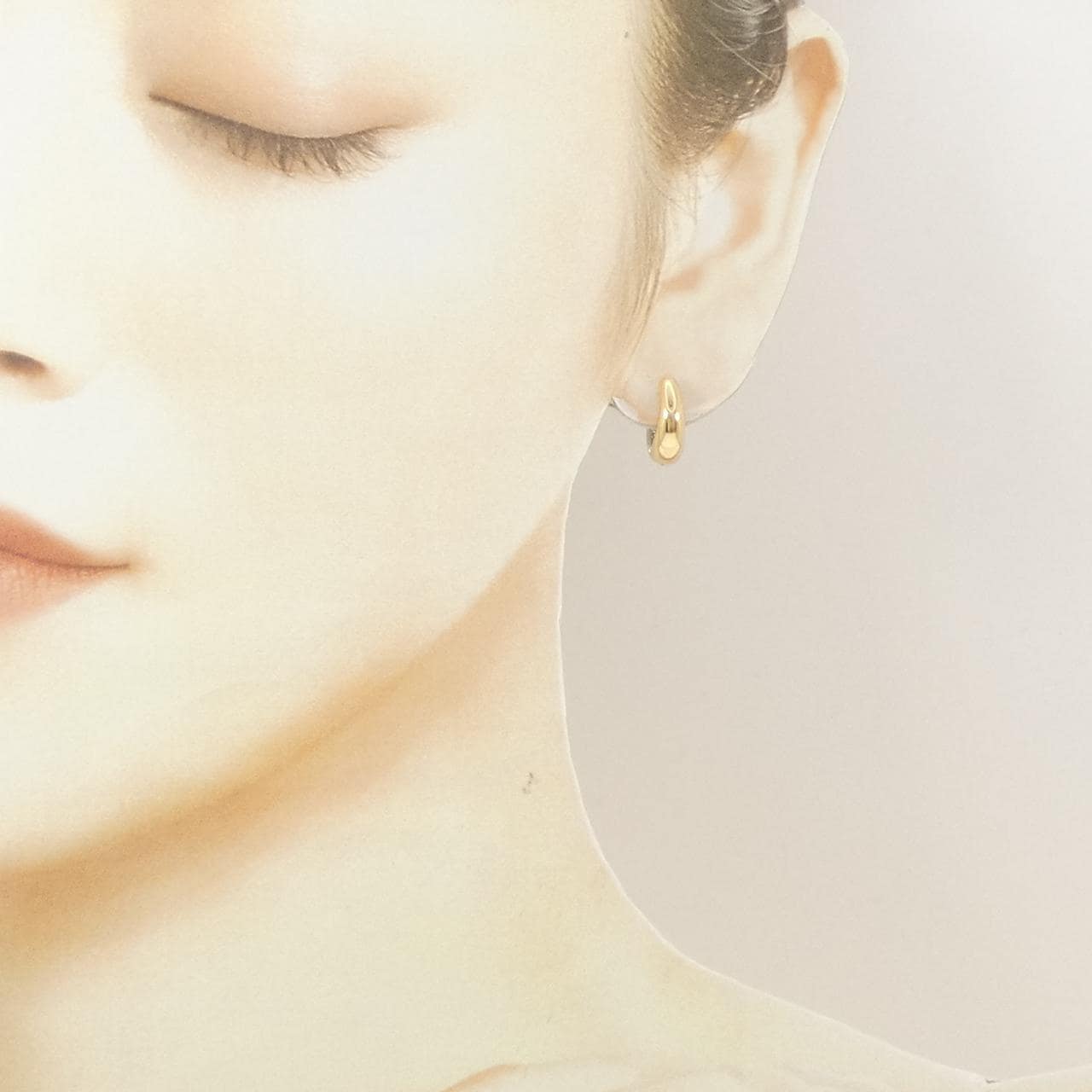 K18YG/PT900 ピアス 片耳