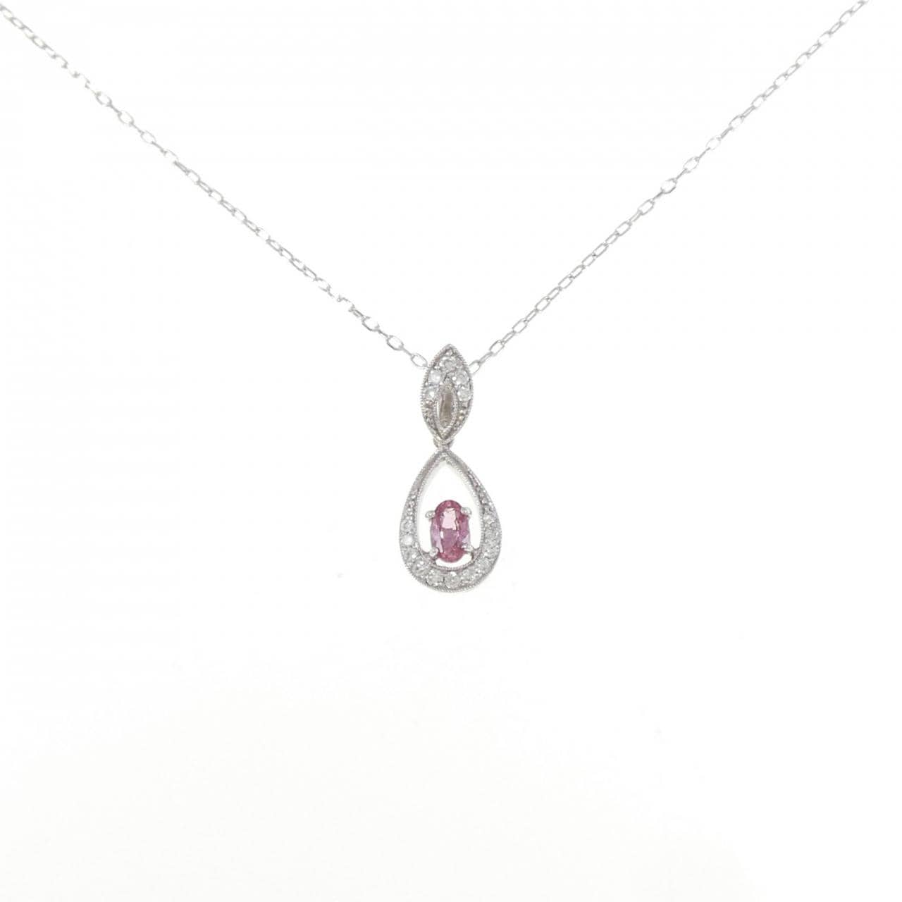 K18WG サファイヤ ネックレス 0.318CT