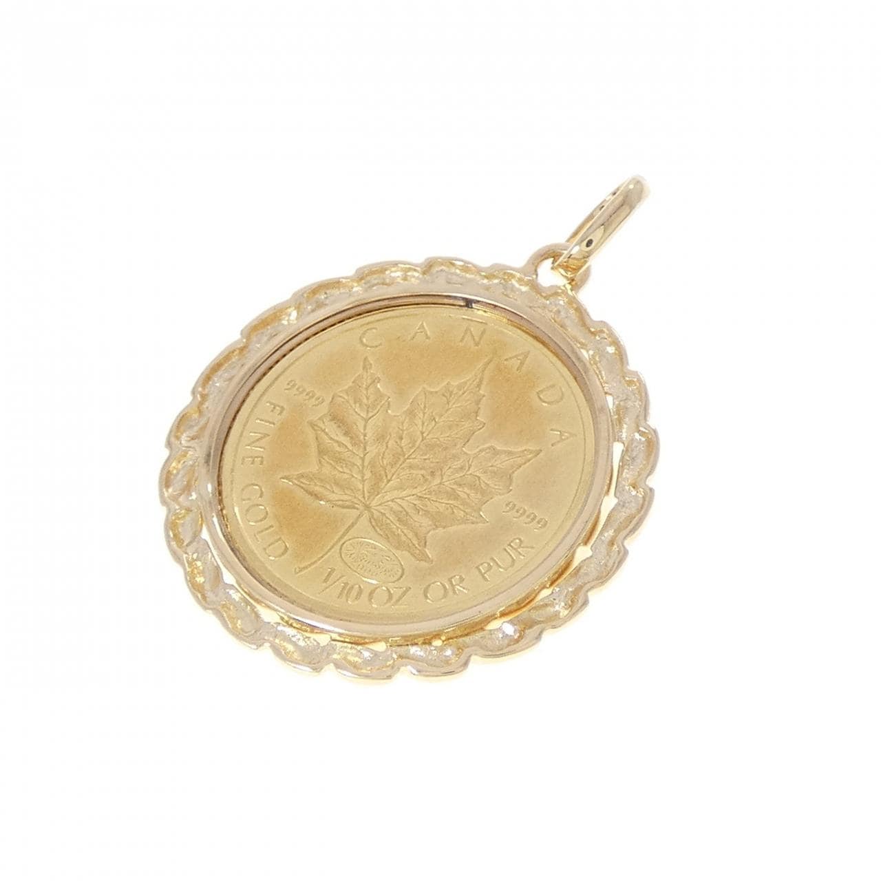 K18YG(枠) コイン ペンダント