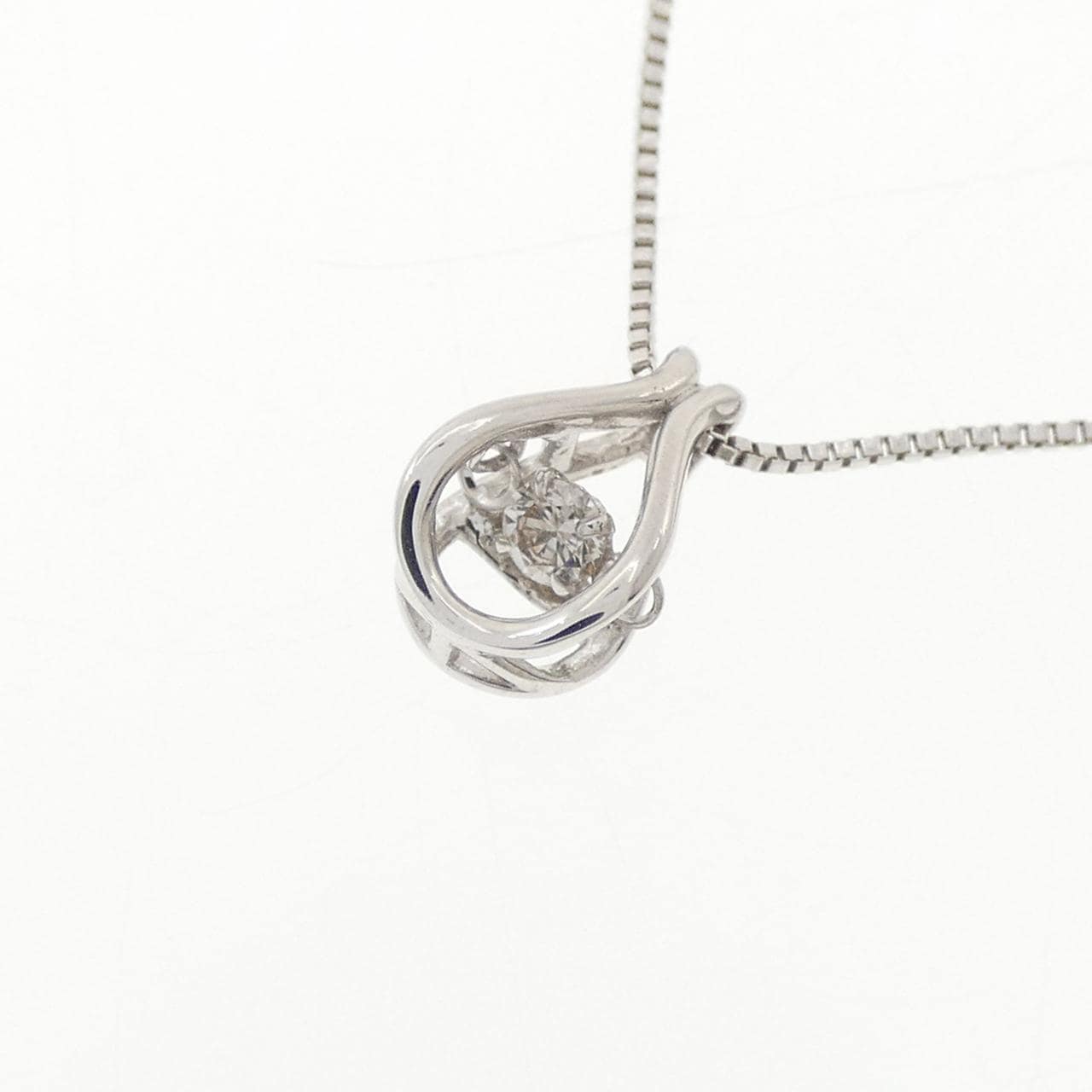 K18WG ダイヤモンド ネックレス 0.03CT