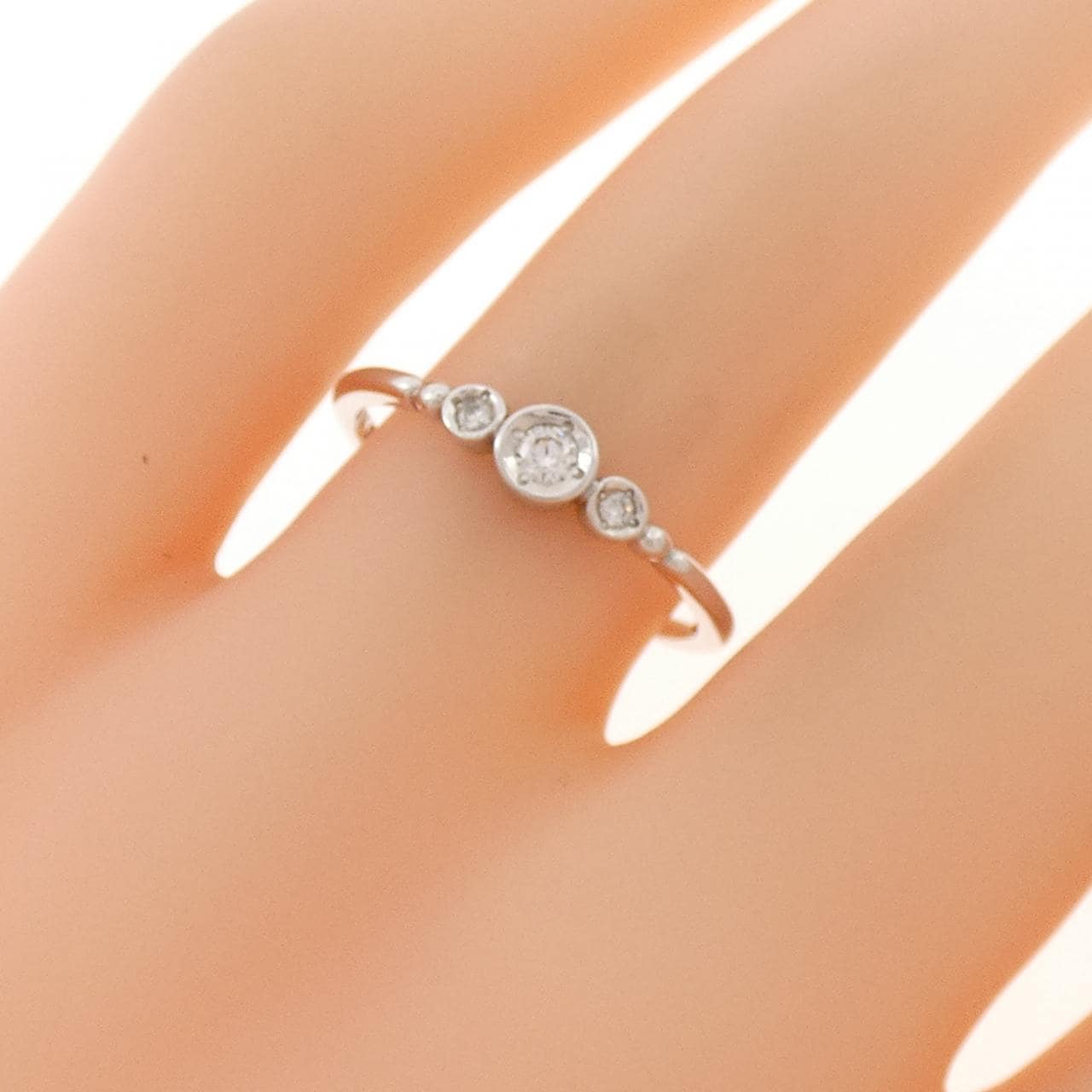 K10WG ダイヤモンド リング 0.05CT