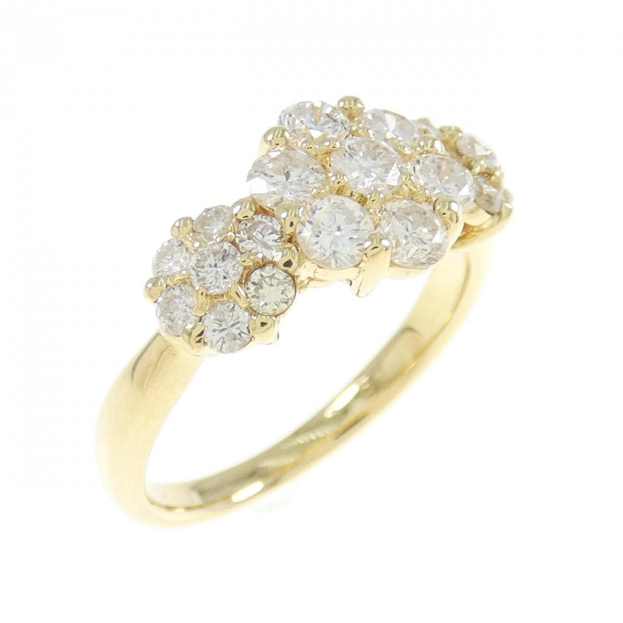 K18YG flower Diamond ring 1.02CT