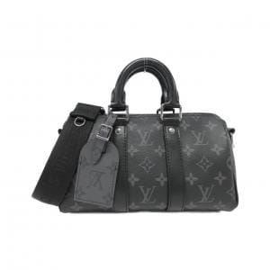 LOUIS VUITTON Monogram Eclipse Reverse Keepall Bandouliere 25cm M46271 Boston Bag