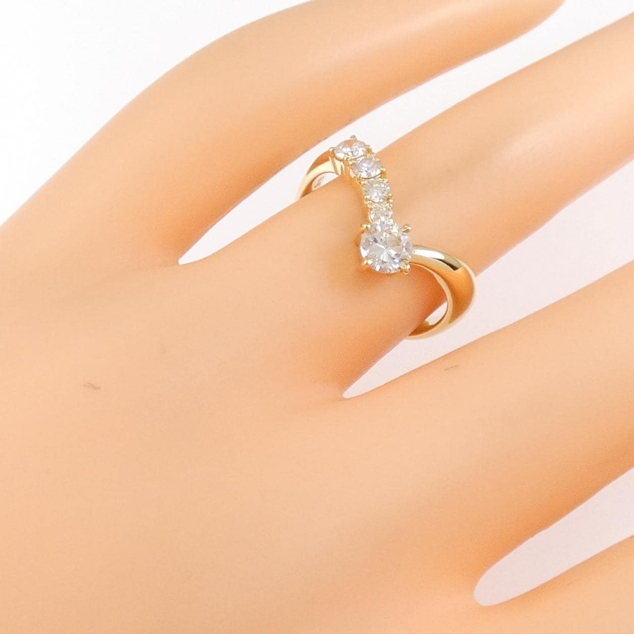 K18YG ダイヤモンド リング 0.5CT