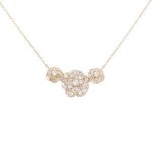 K18PG ローズ ダイヤモンド ネックレス 0.20CT