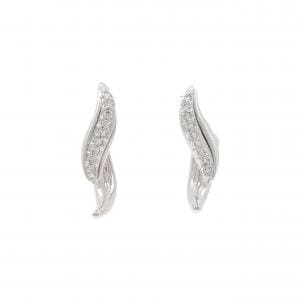 K18WG ダイヤモンド ピアス 0.16CT