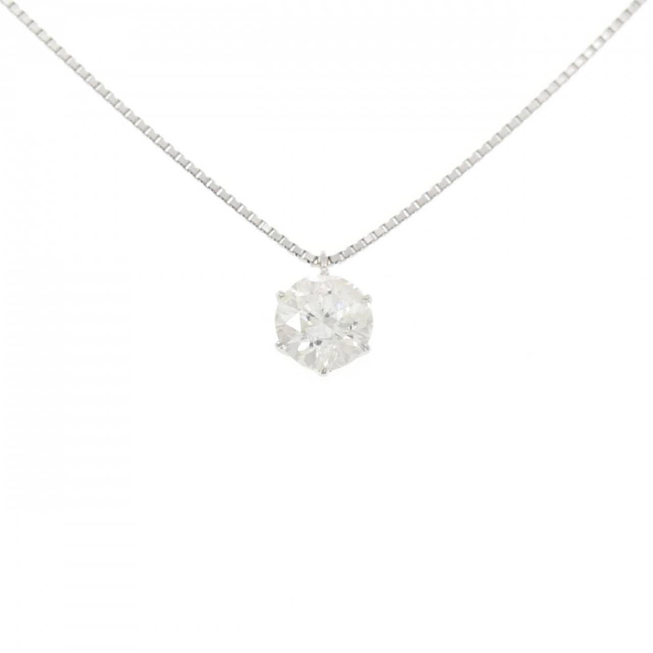 PT900/PT850 ソリティア ダイヤモンド ネックレス 1.026CT