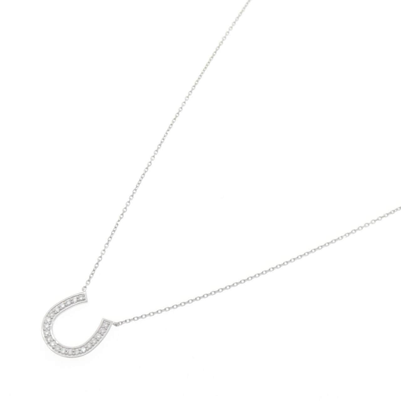 スタージュエリー ホースシュー ダイヤモンド ネックレス 0.09CT