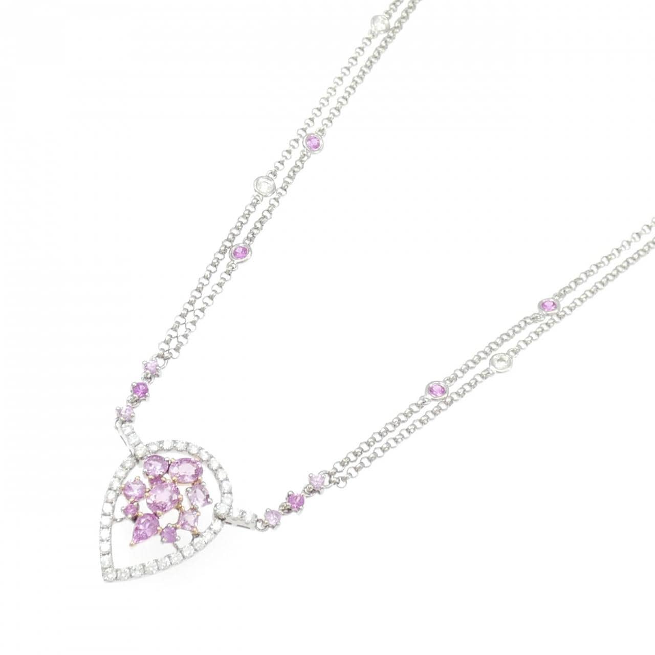 750WG/750PG サファイヤ ネックレス 1.49CT