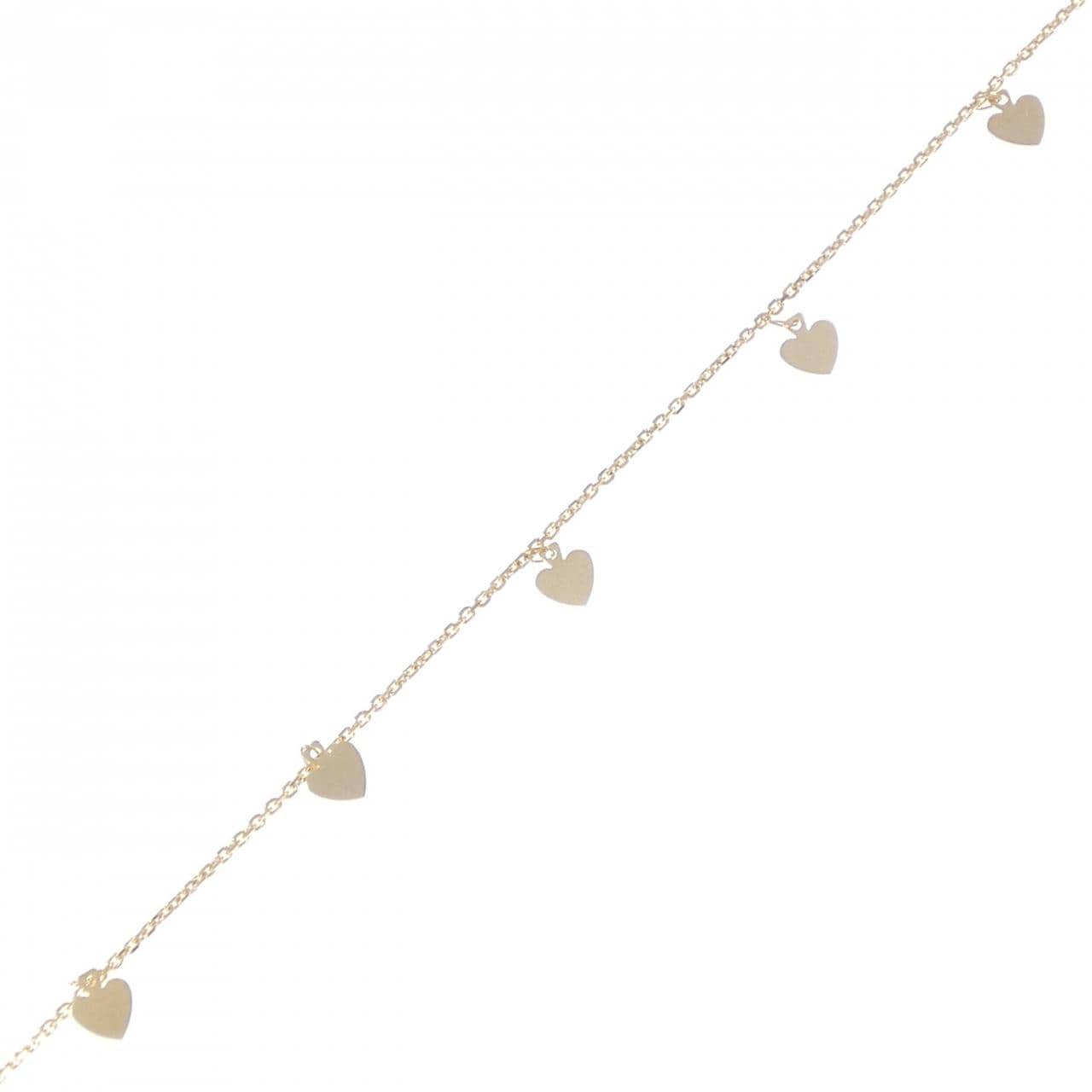 K18YG ハート ブレスレット