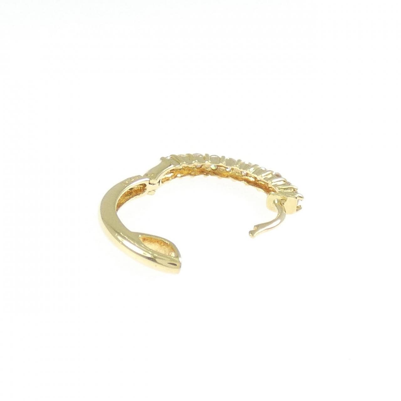 K18YG ダイヤモンド フープ ピアス 0.20CT 片耳