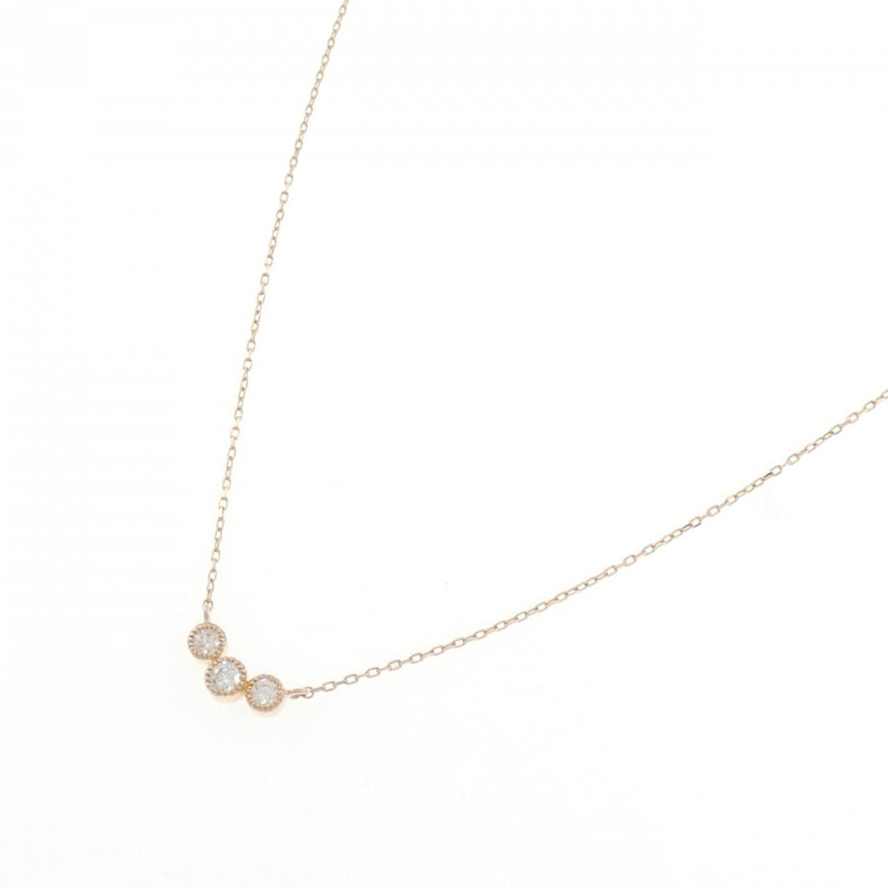 K18PG ダイヤモンド ネックレス 0.10CT