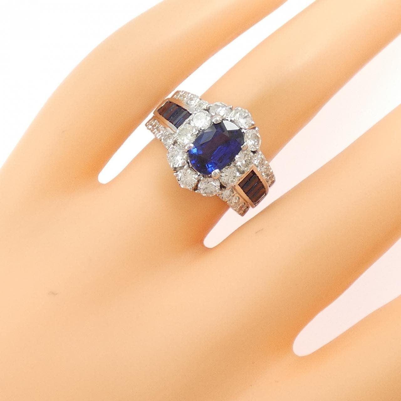 K18WG サファイヤ リング 2.44CT