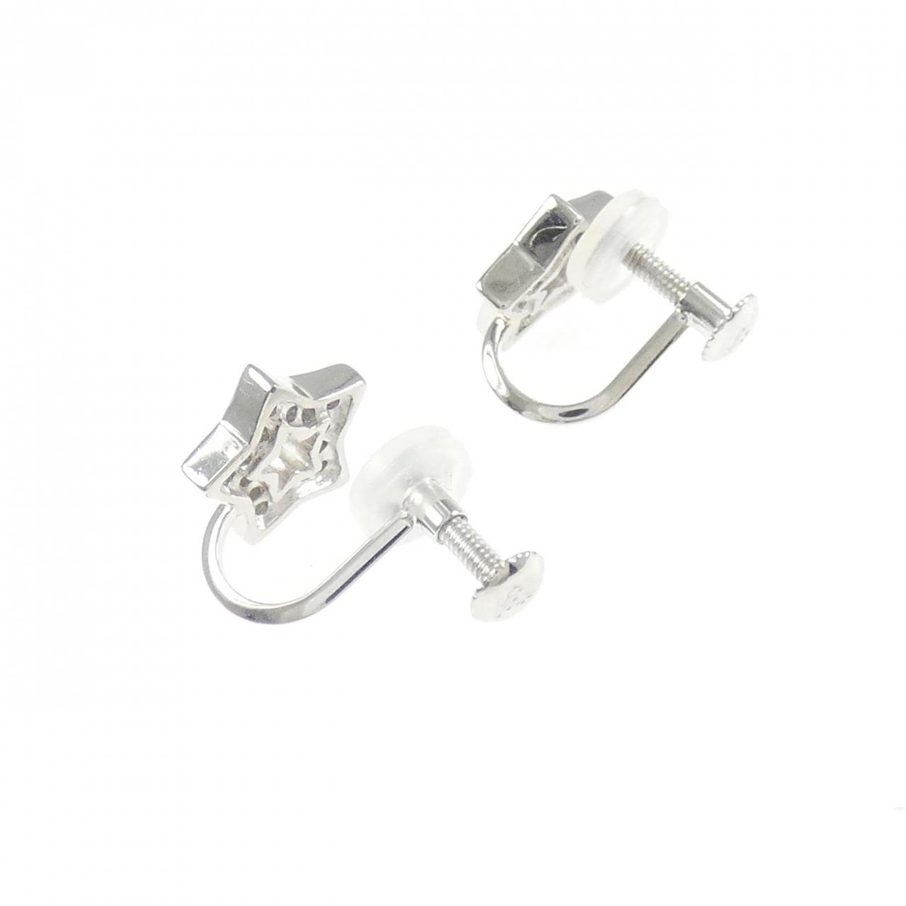 PT900 スター ダイヤモンド イヤリング 0.14CT