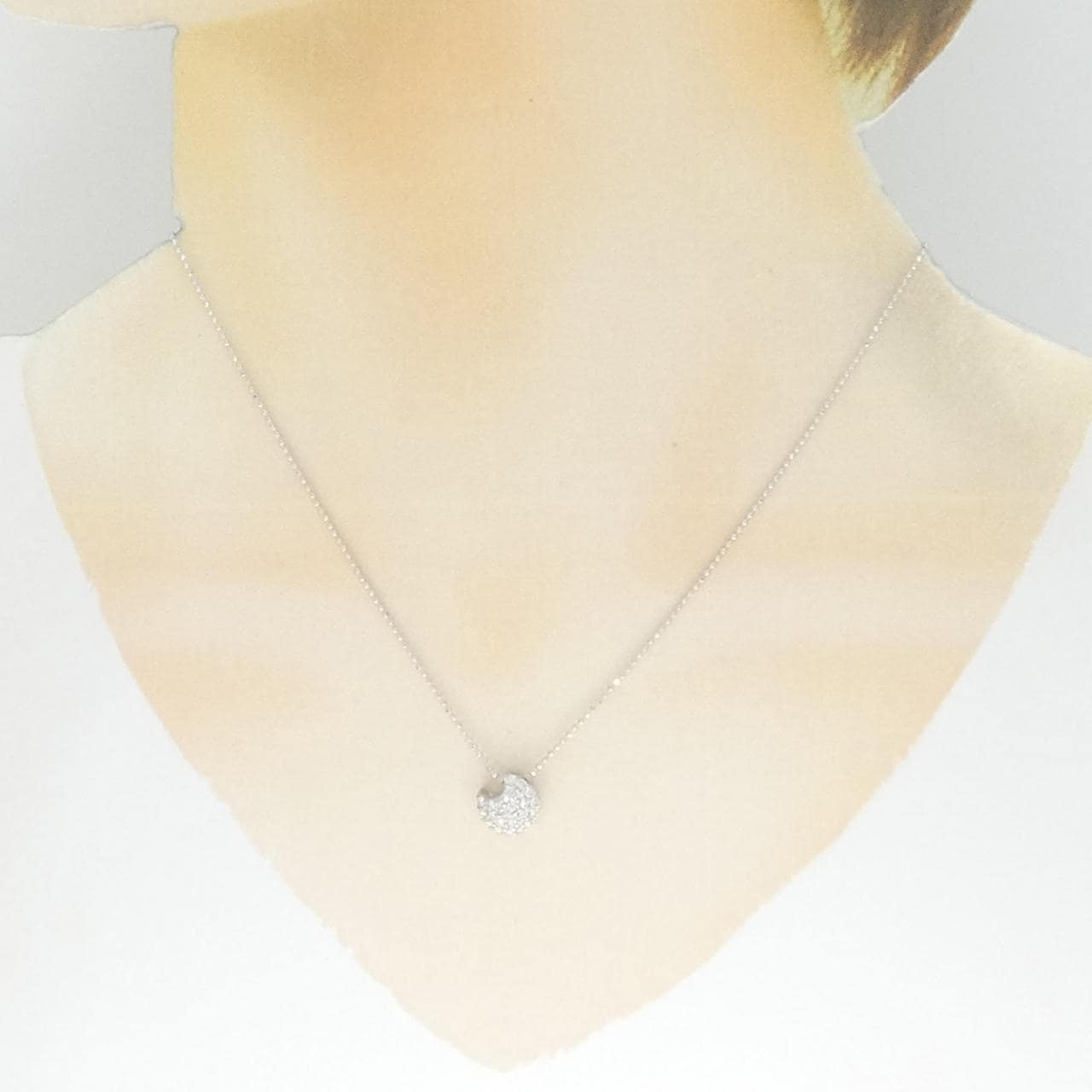 K18WG ダイヤモンド ネックレス 0.32CT