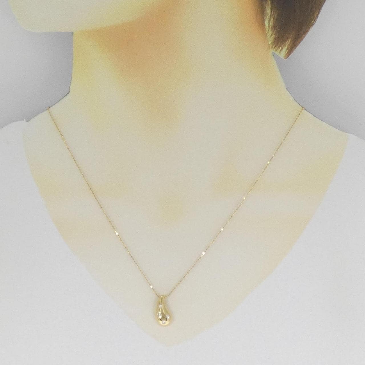 K18YG ダイヤモンド ネックレス 0.1CT