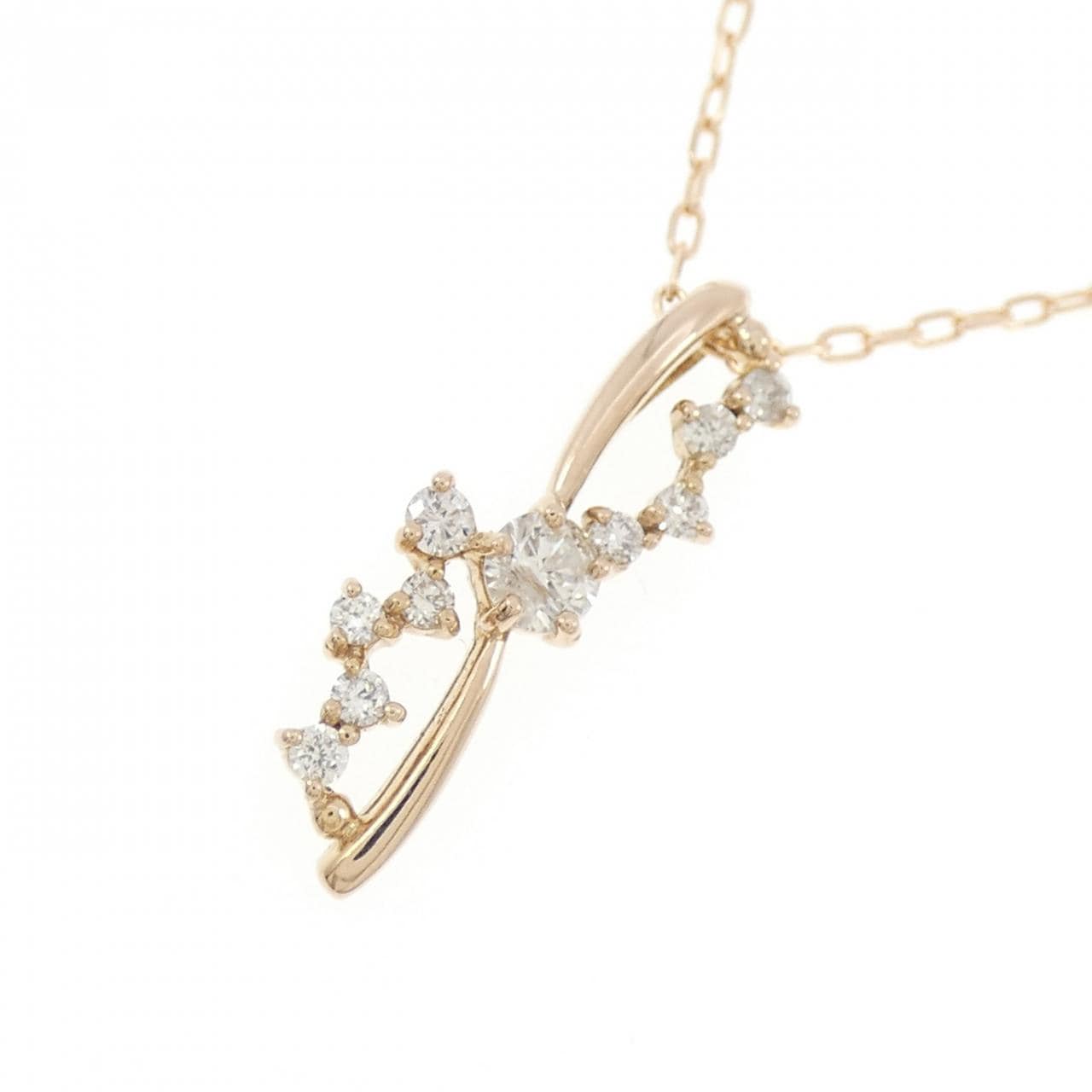 K18PG ダイヤモンド ネックレス 0.20CT