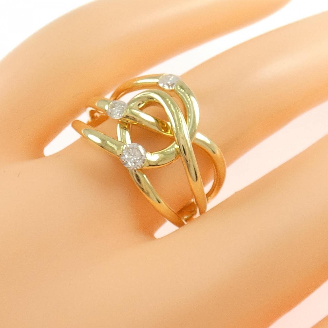 K18YG ダイヤモンド リング 0.30CT