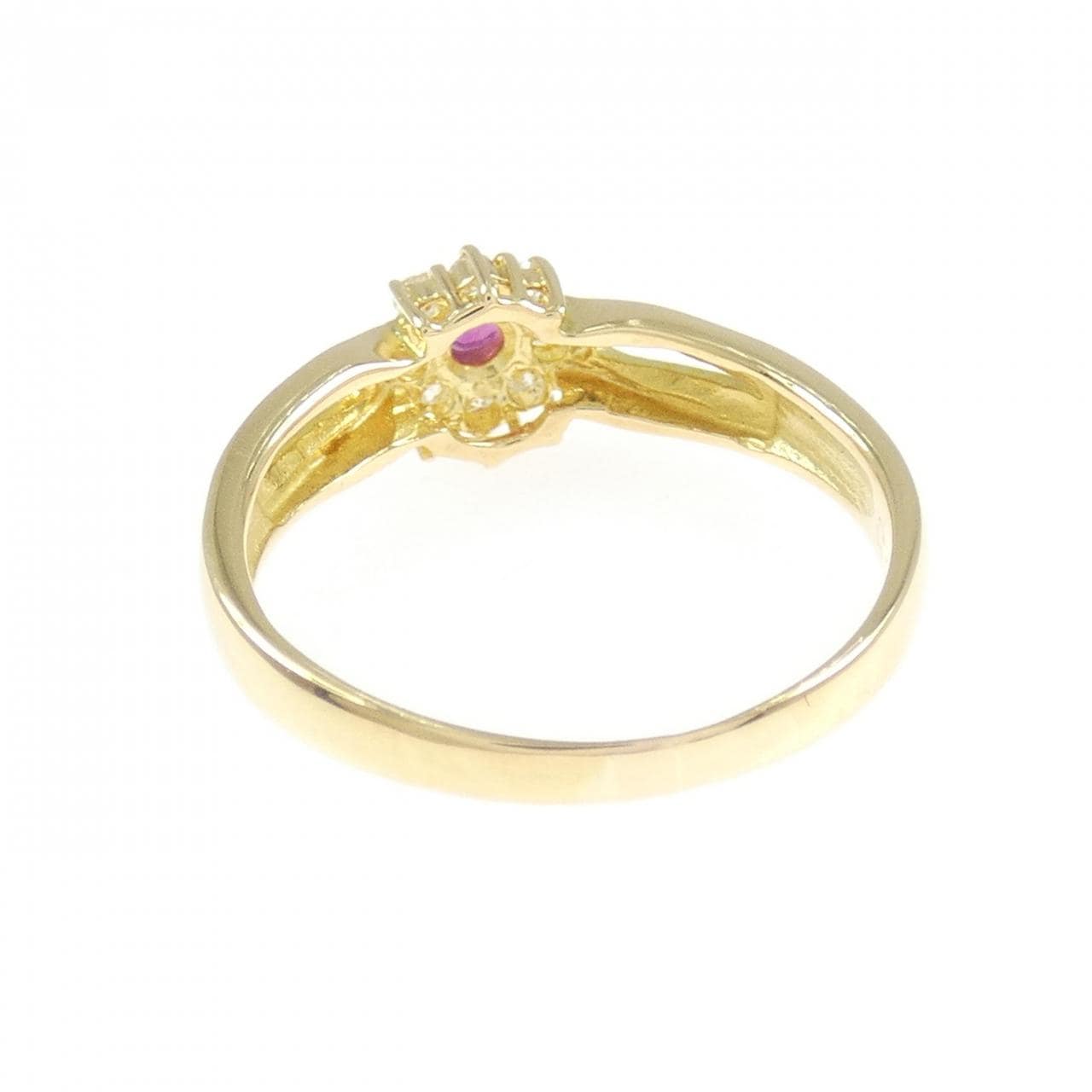 K18YG ルビー リング 0.17CT