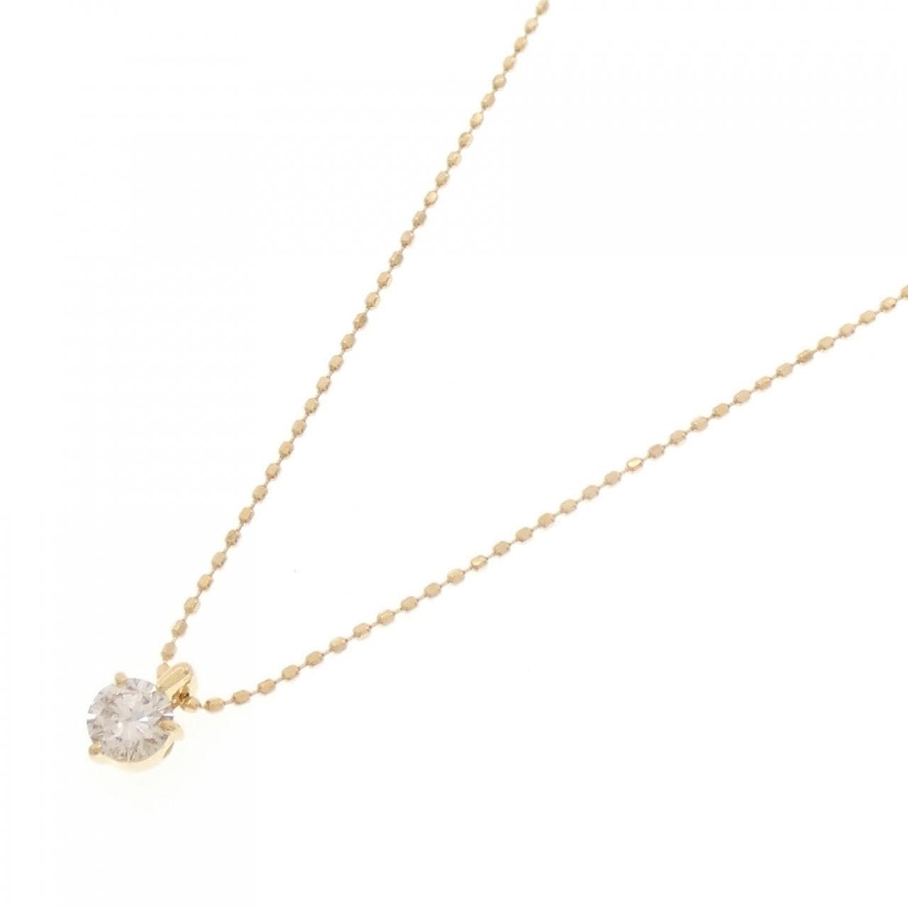 K18YG ソリティア ダイヤモンド ネックレス 0.22CT