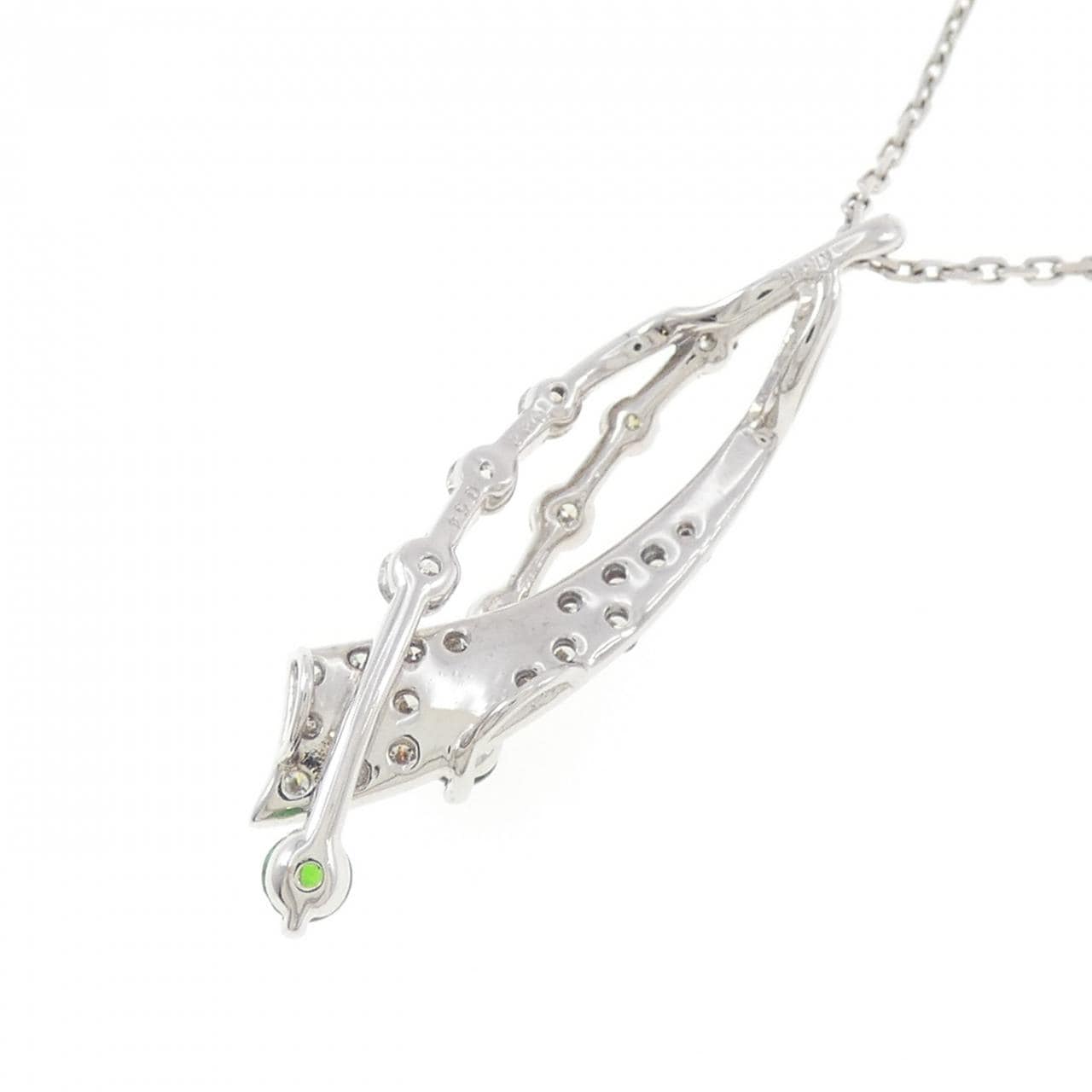 K18WG デマントイドガーネット ネックレス 0.22CT
