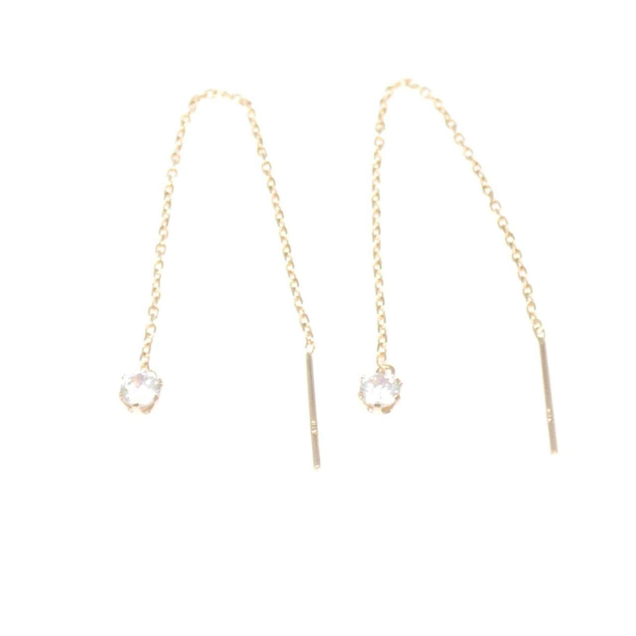 K18YG キュービック ピアス