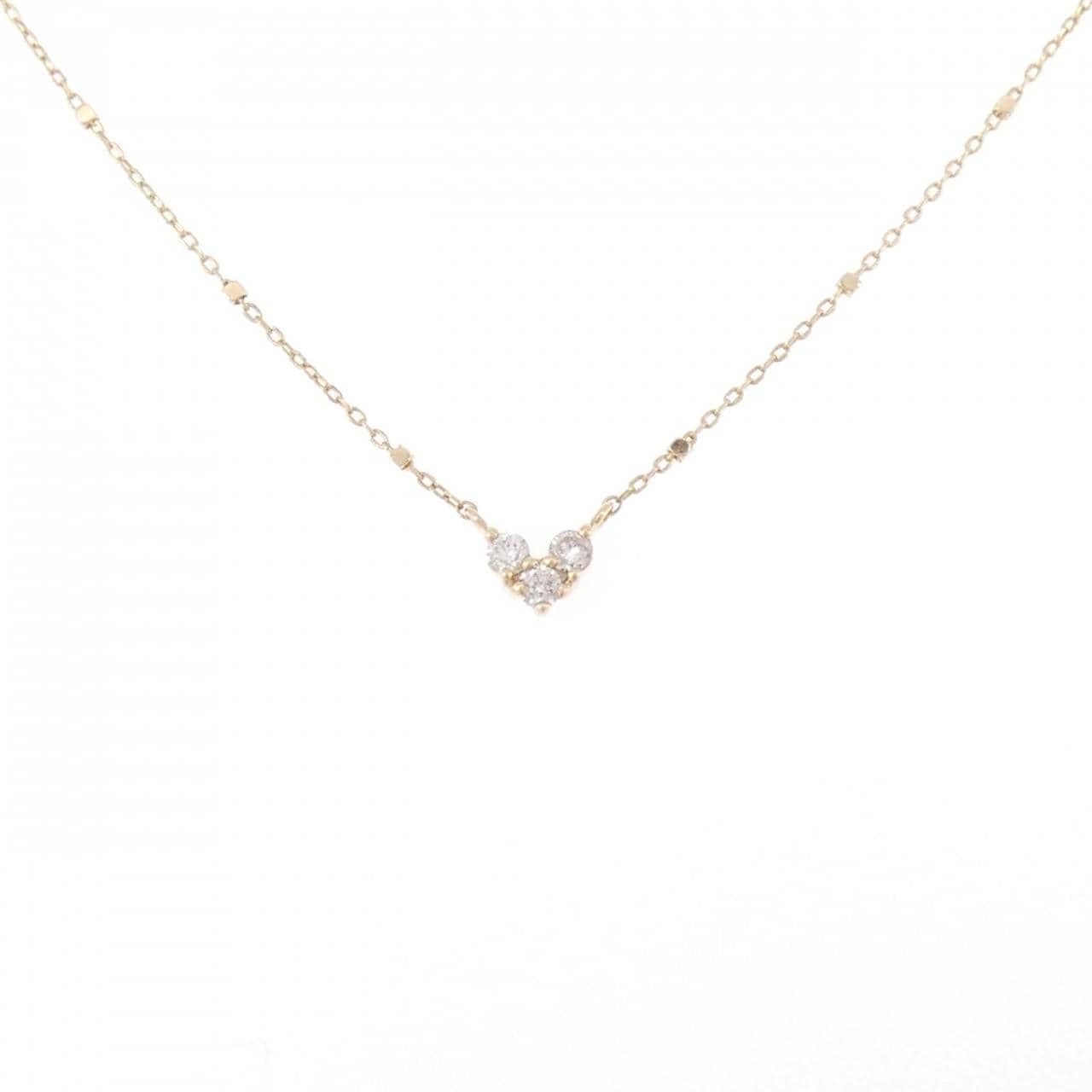 クミキョク ハート ダイヤモンド ネックレス 0.08CT