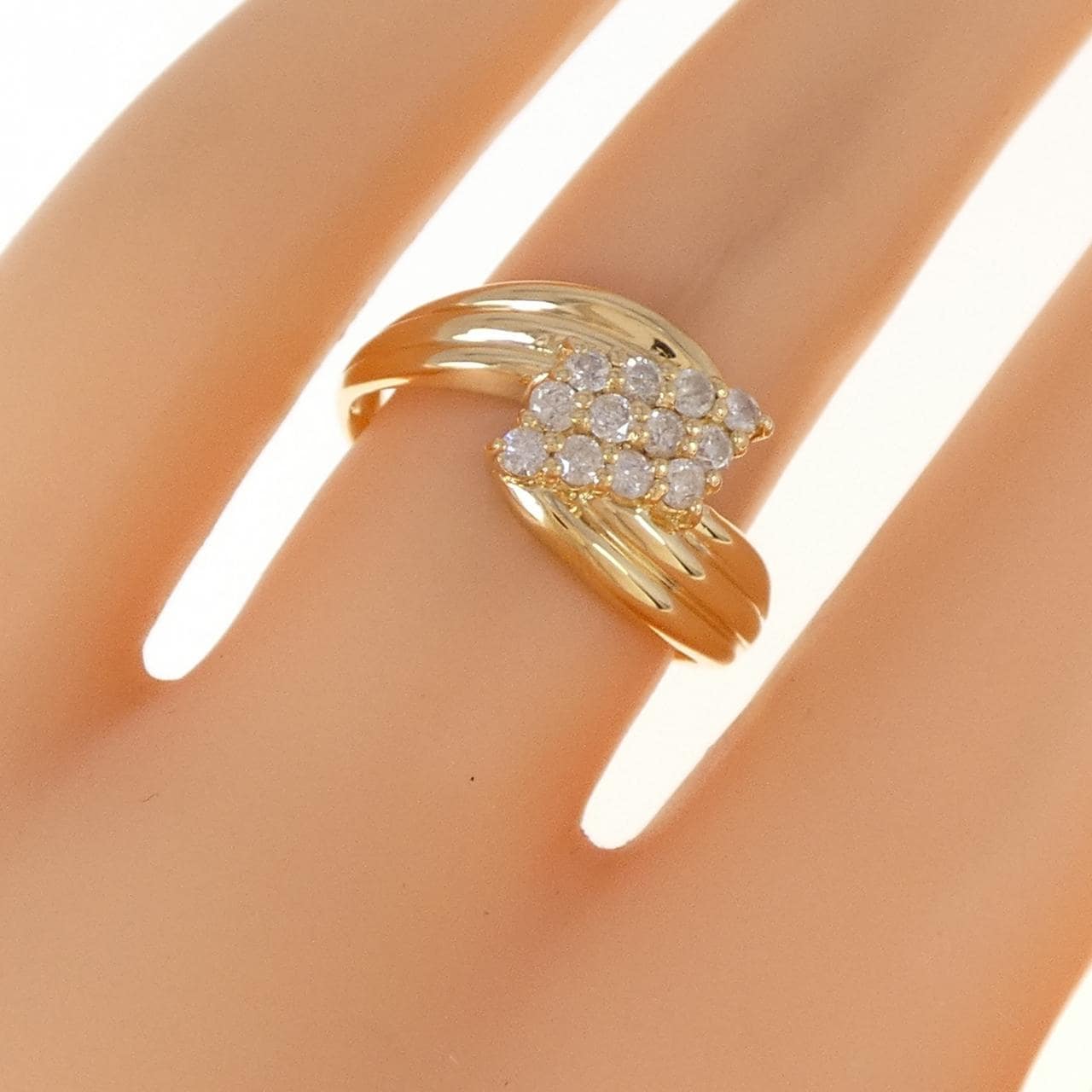K18YG ダイヤモンド リング 0.32CT