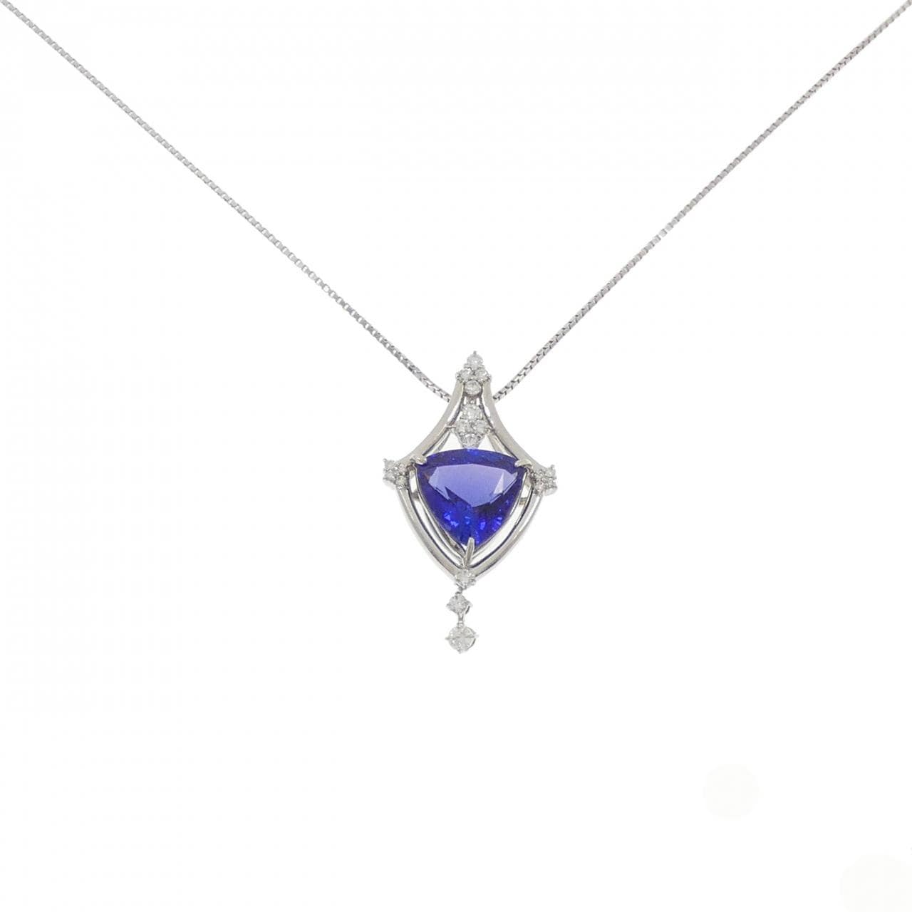 PT900/PT850 タンザナイト ネックレス 7.36CT