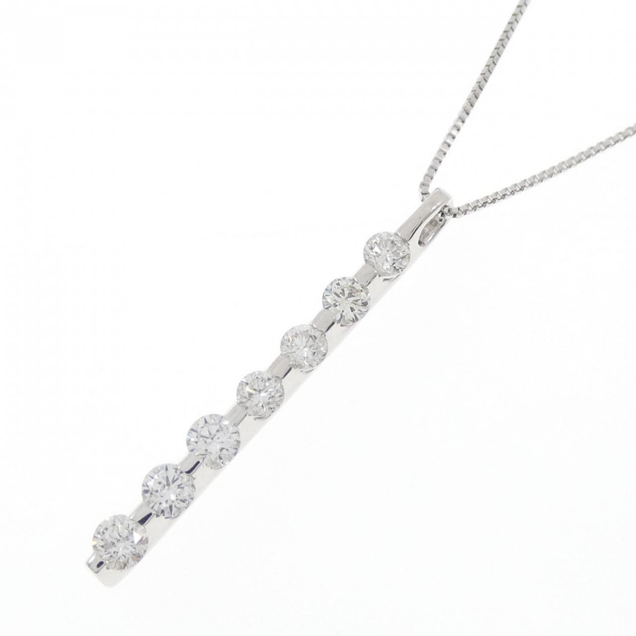 K18WG ダイヤモンド ネックレス 0.50CT