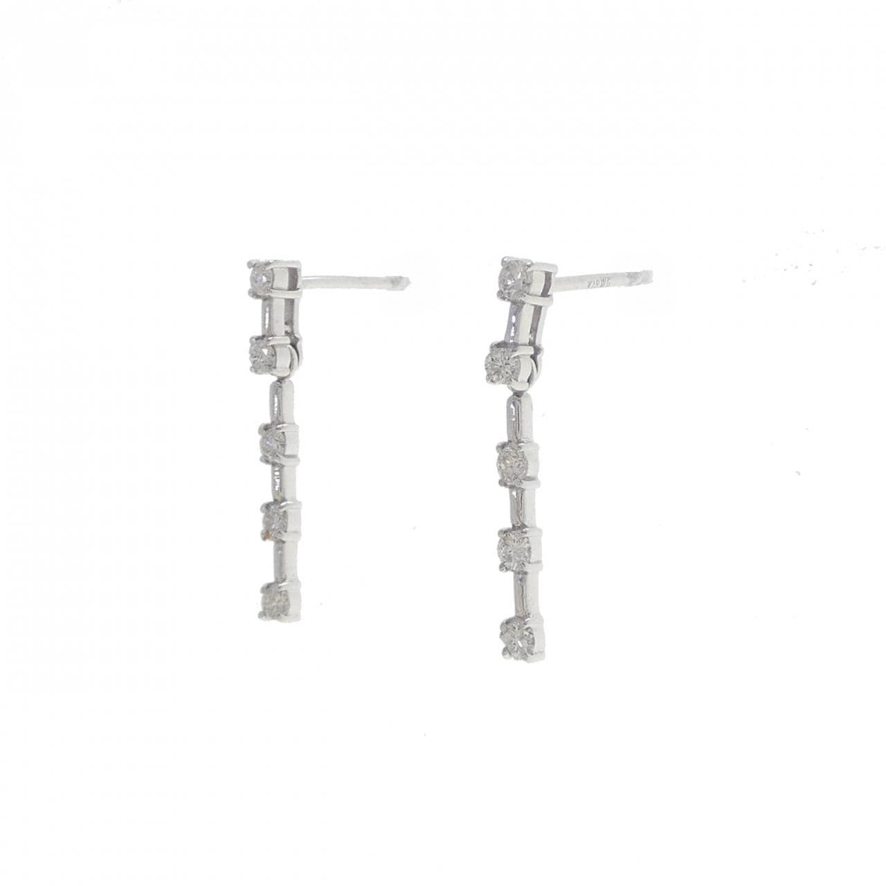 K18WG ダイヤモンド ピアス 0.2CT