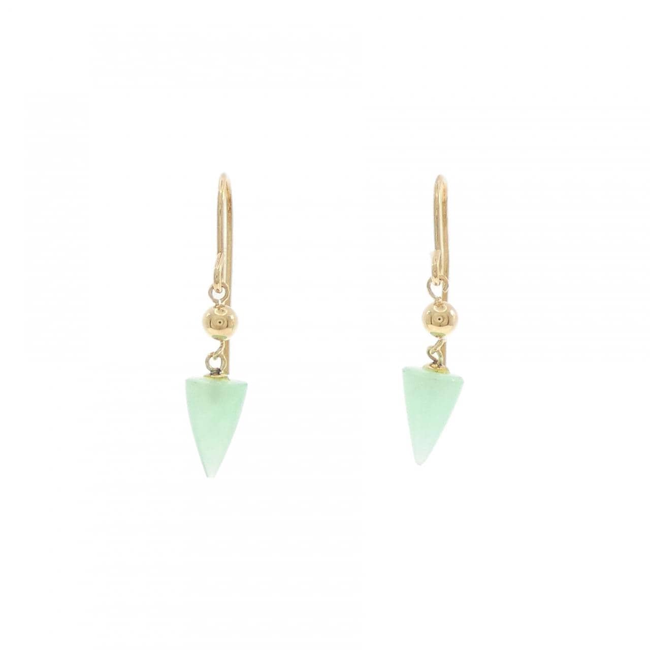 K18YG カルセドニー ピアス