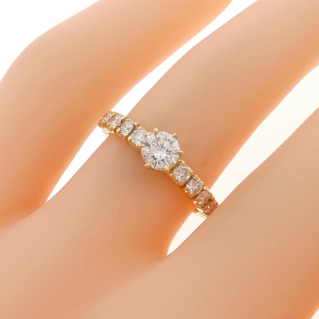 K18YG ダイヤモンド リング 0.339CT