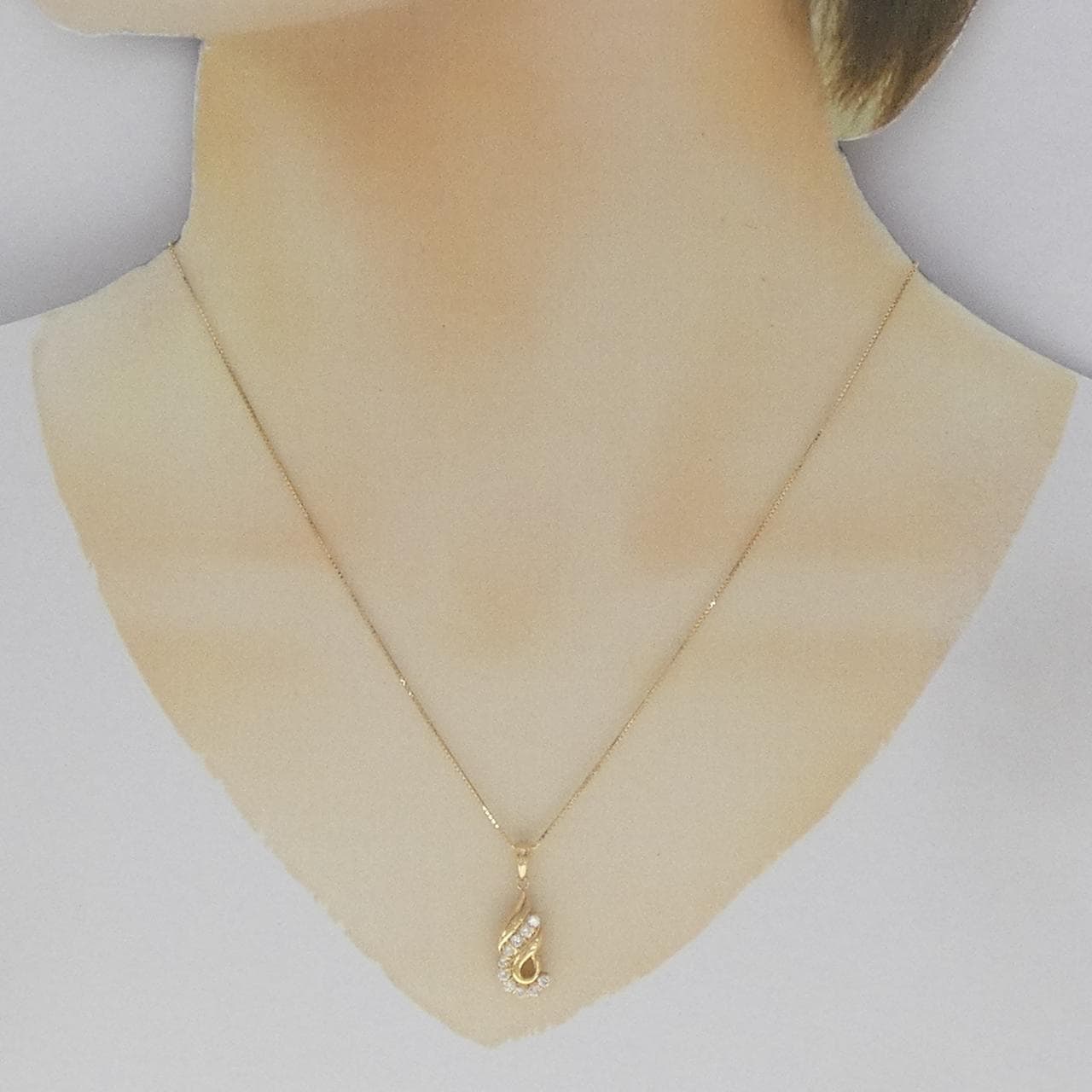 K18YG ダイヤモンド ネックレス 0.27CT