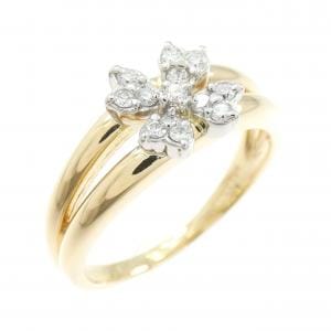 ヴァンドーム フラワー ダイヤモンド リング 0.13CT